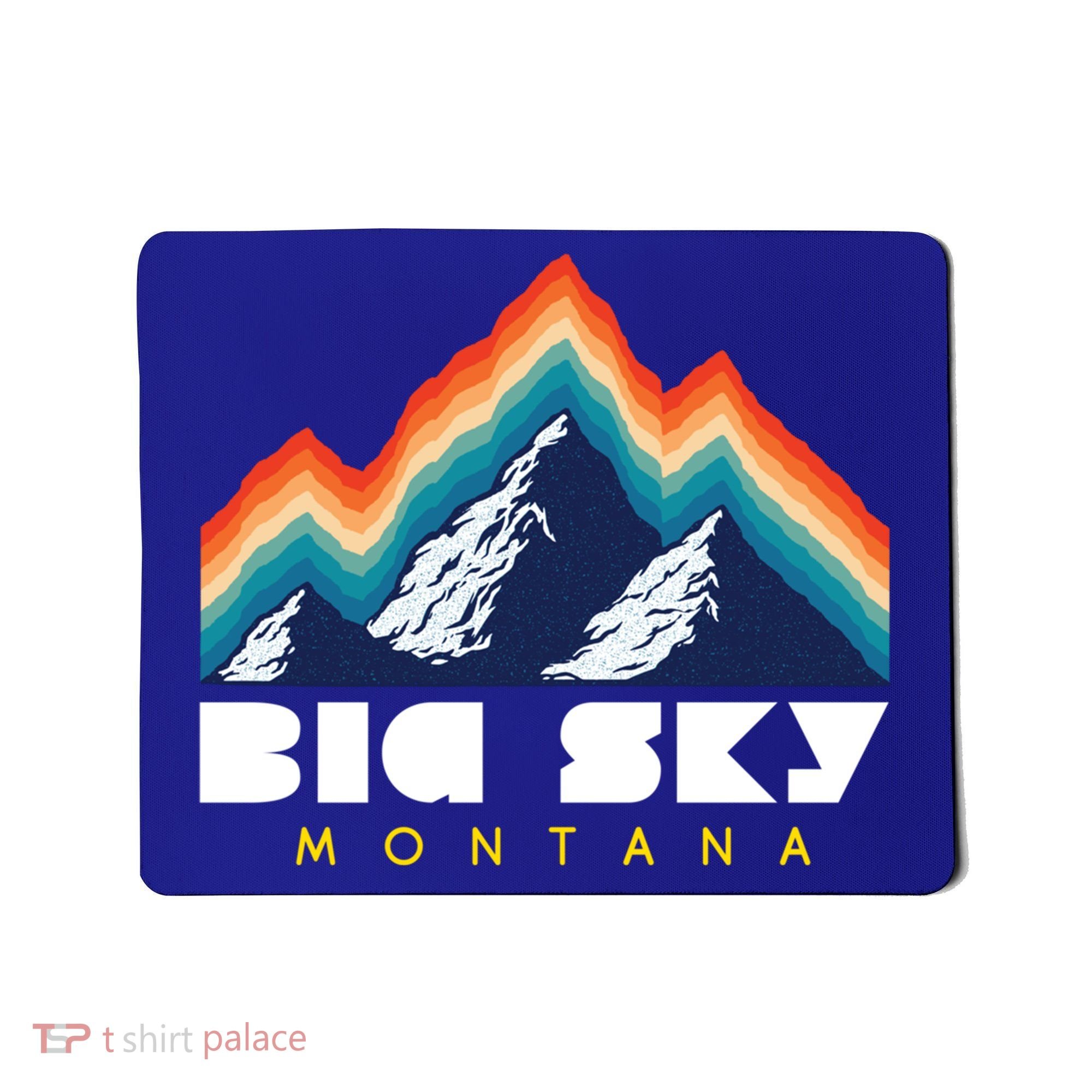 Big Sky Montana Cute Gift Usa Ski Retro Gift Mousepad