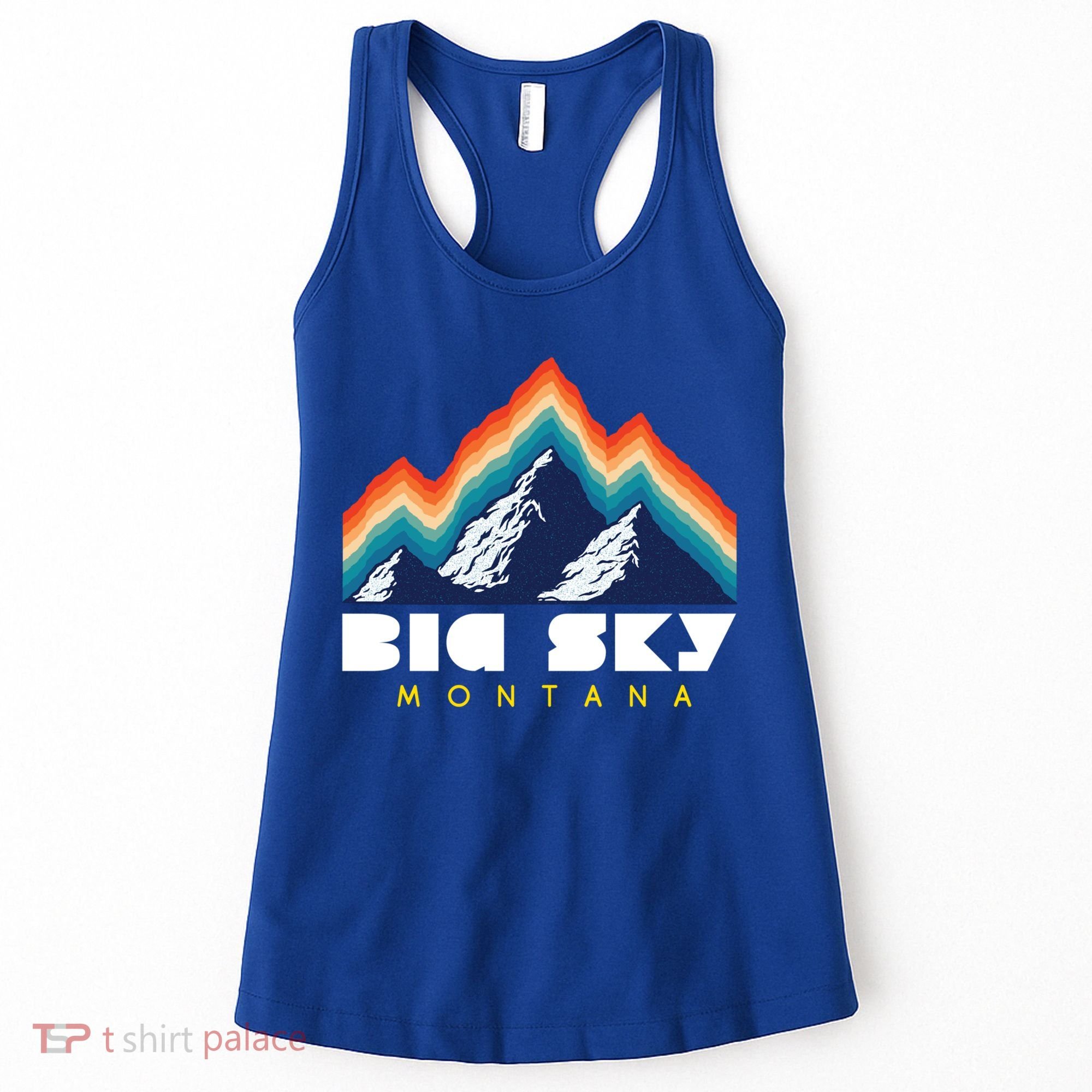 Big Sky Montana Cute Gift Usa Ski Retro Gift Women's Tank Top
