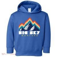 Big Sky Montana Cute Gift Usa Ski Retro Gift Toddler Hoodie thumb 0