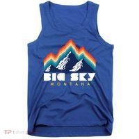 Big Sky Montana Cute Gift Usa Ski Retro Gift Tank Top thumb 0