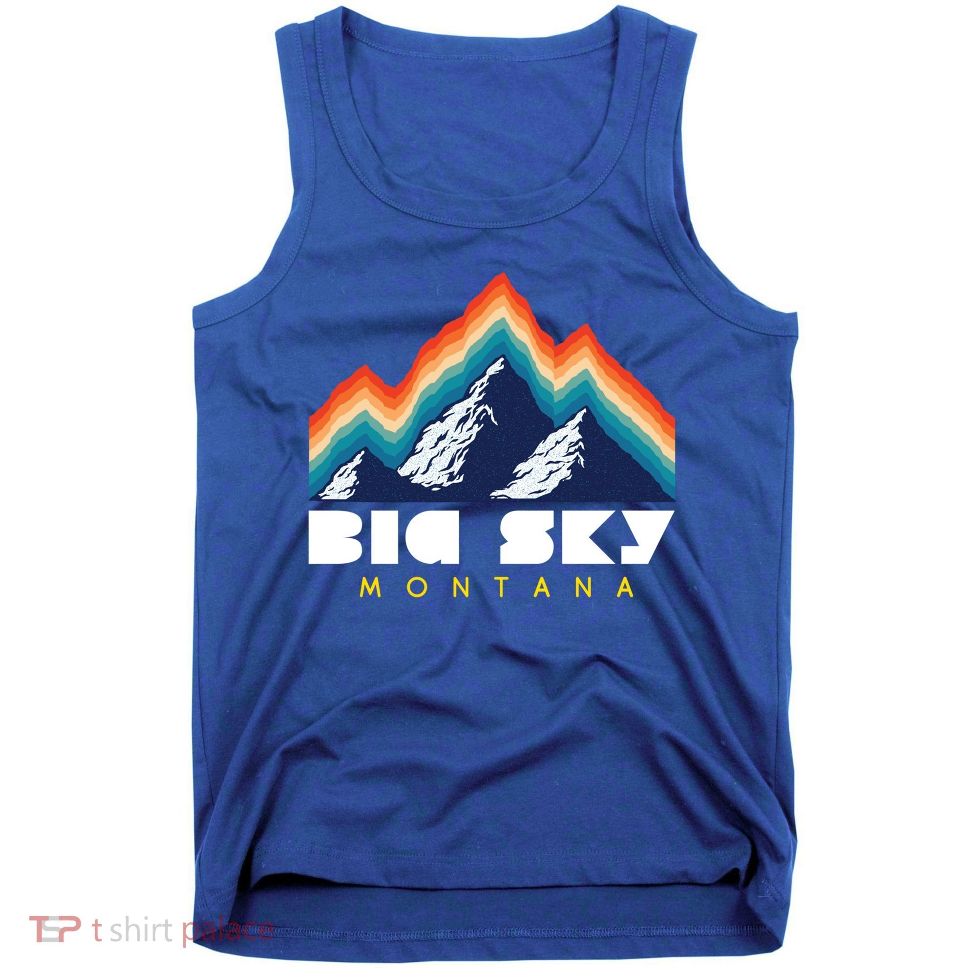 Big Sky Montana Cute Gift Usa Ski Retro Gift Tank Top