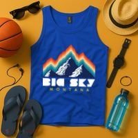 Big Sky Montana Cute Gift Usa Ski Retro Gift Tank Top thumb 4
