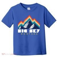 Big Sky Montana Cute Gift Usa Ski Retro Gift Toddler T-Shirt thumb 0