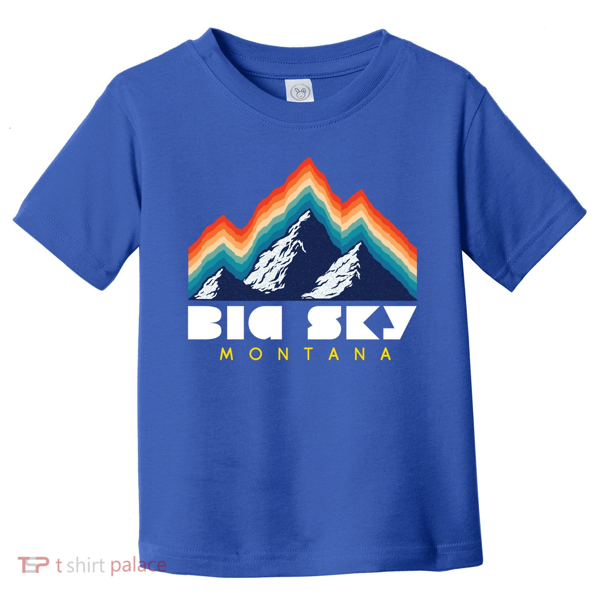 Big Sky Montana Cute Gift Usa Ski Retro Gift Toddler T-Shirt