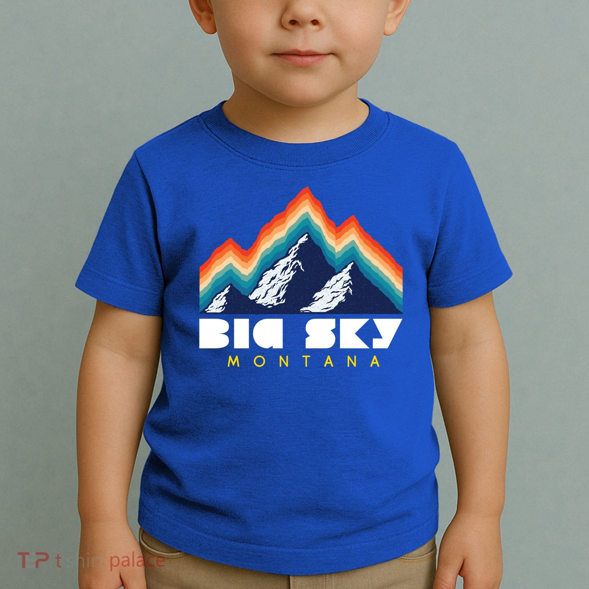 Big Sky Montana Cute Gift Usa Ski Retro Gift Toddler T-Shirt