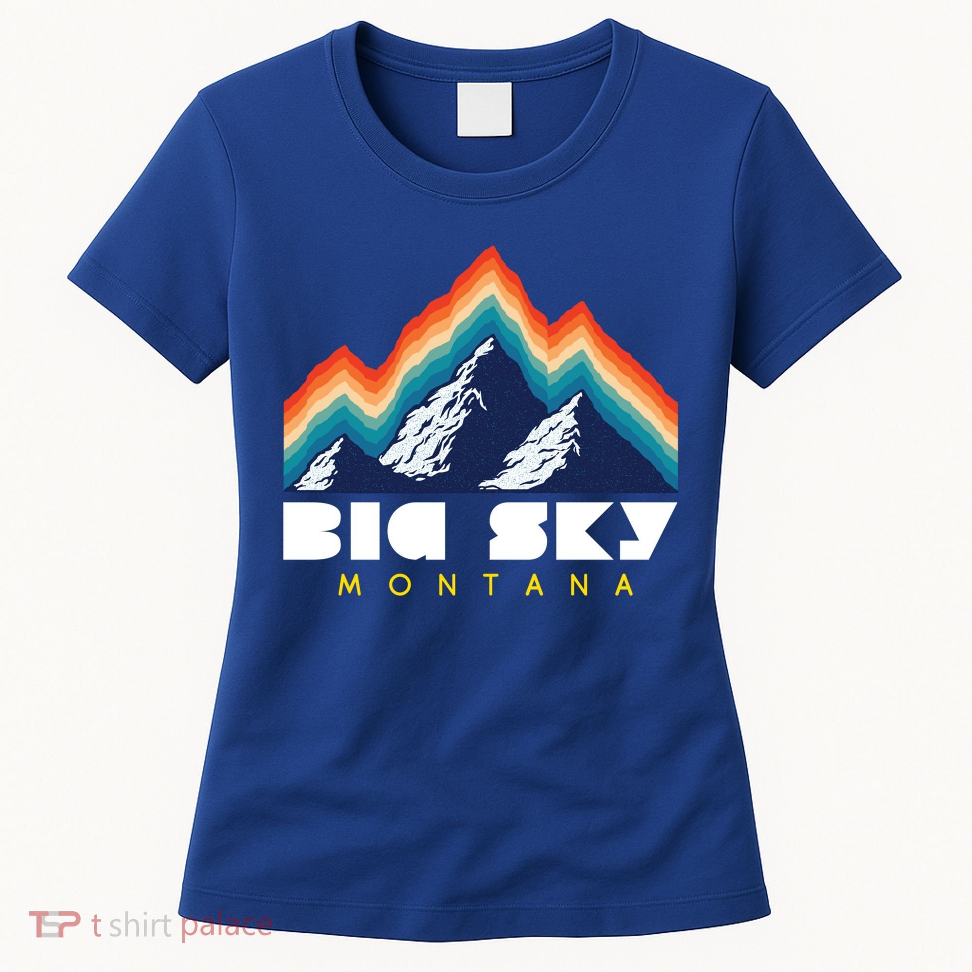 Big Sky Montana Cute Gift Usa Ski Retro Gift Women's T-Shirt