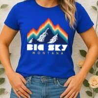 Big Sky Montana Cute Gift Usa Ski Retro Gift Women's T-Shirt thumb 2