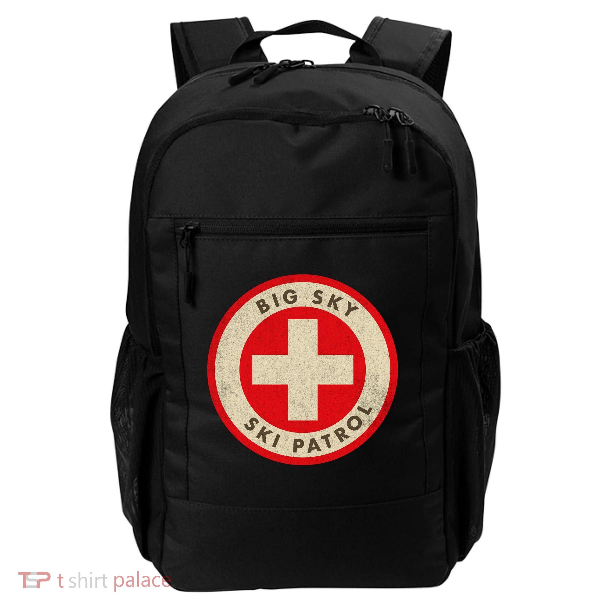 Big Sky Montana Ski Patrol Skiing Gift Backpack