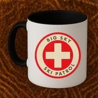 Big Sky Montana Ski Patrol Skiing Gift Coffee Mug thumb 2