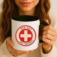Big Sky Montana Ski Patrol Skiing Gift Coffee Mug thumb 3