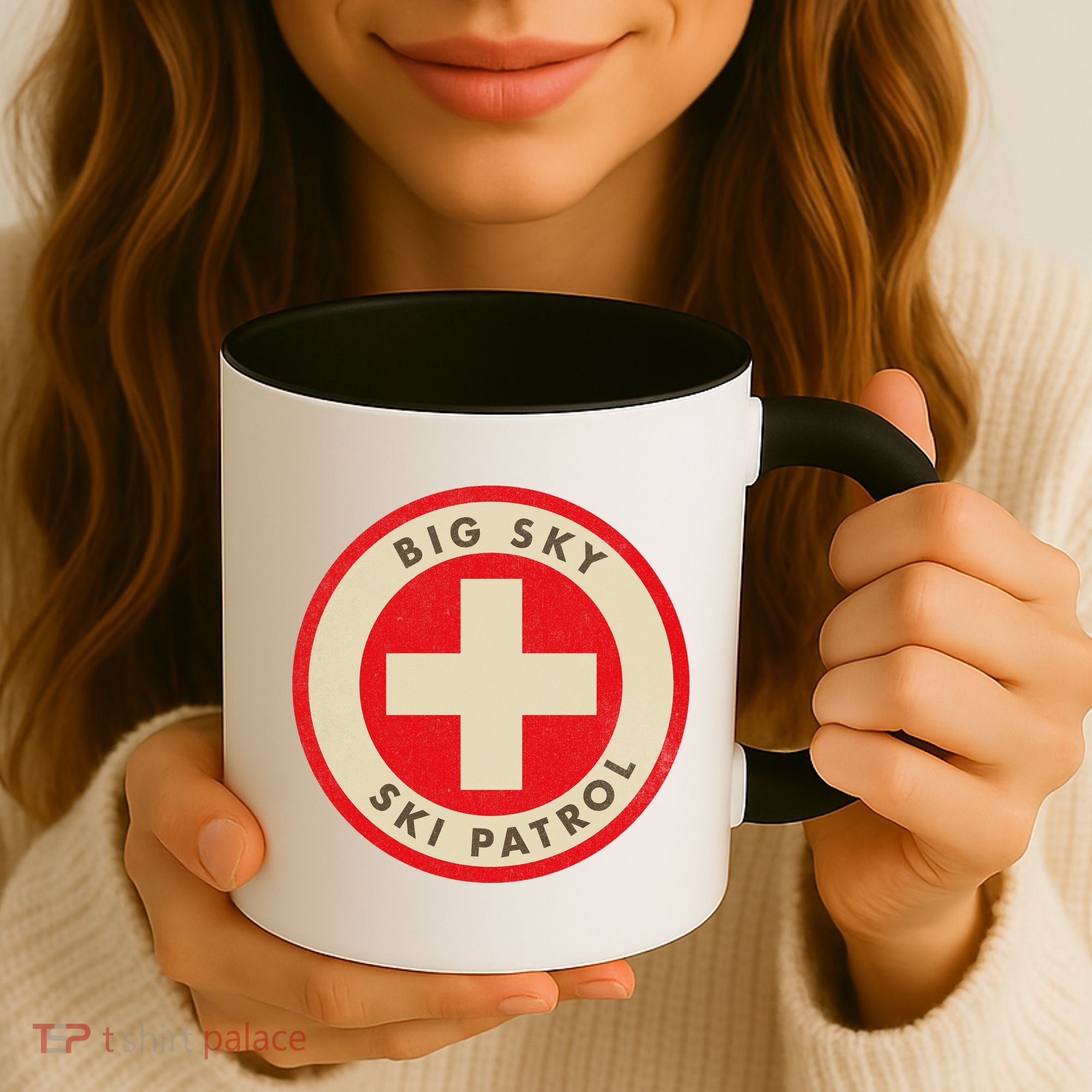 Big Sky Montana Ski Patrol Skiing Gift Coffee Mug