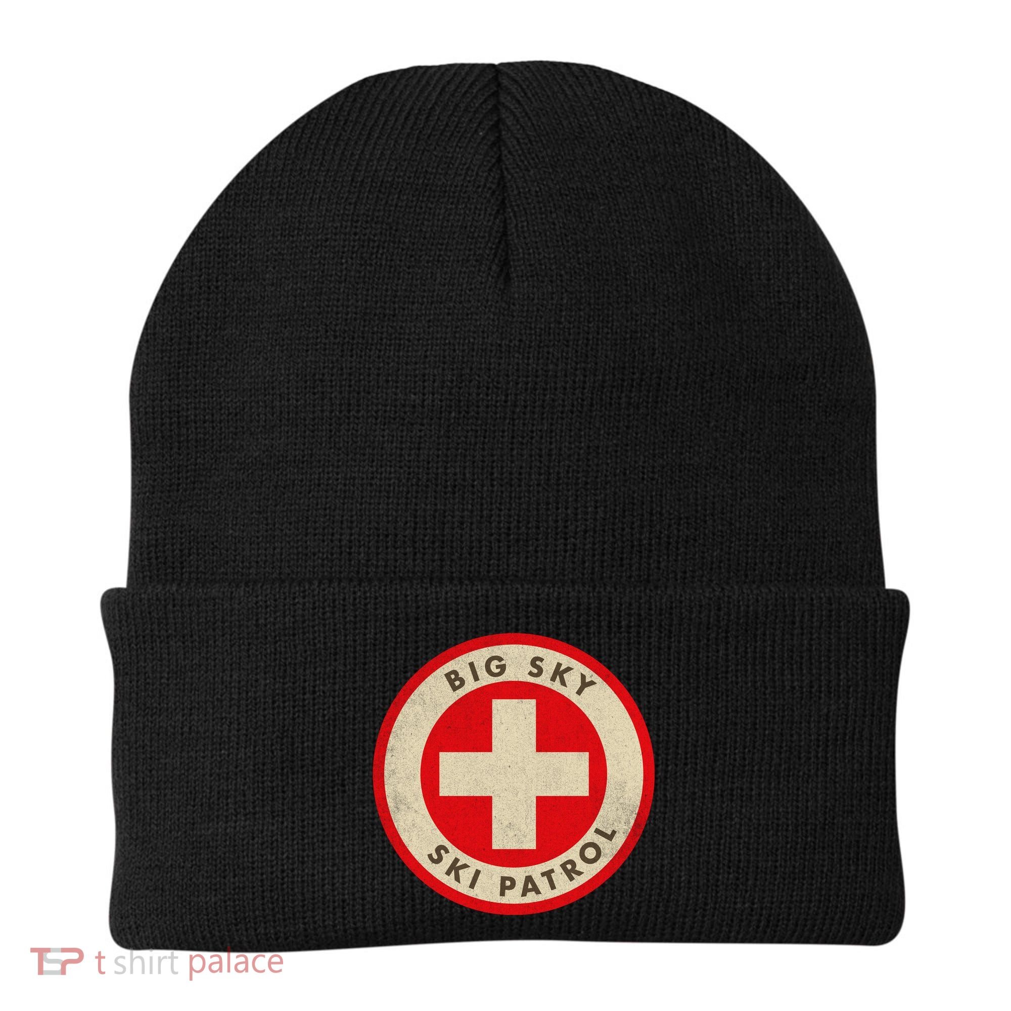 Big Sky Montana Ski Patrol Skiing Gift Beanie
