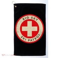 Big Sky Montana Ski Patrol Skiing Gift Golf Towel thumb 0