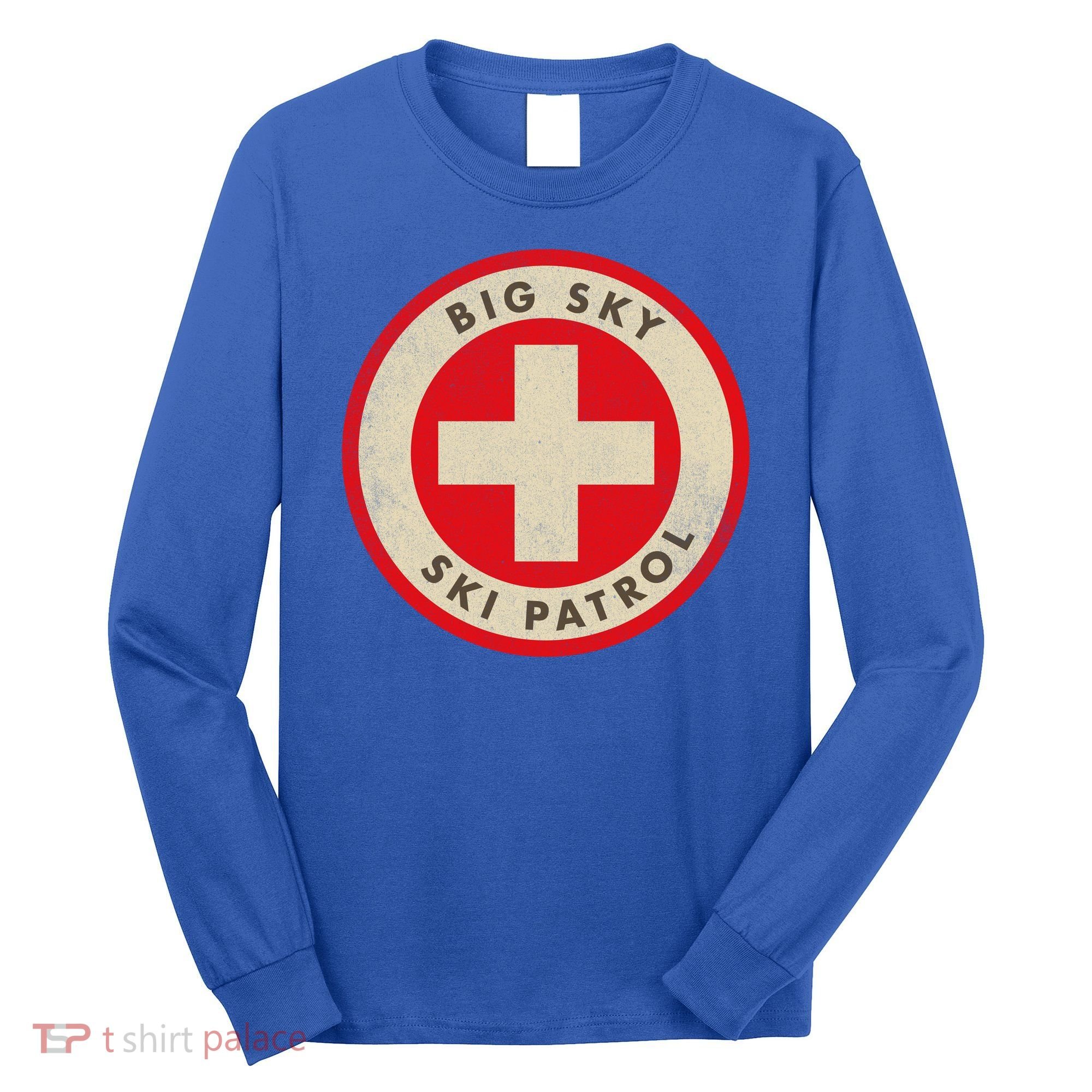 Big Sky Montana Ski Patrol Skiing Gift Long Sleeve Shirt