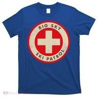 Big Sky Montana Ski Patrol Skiing Gift T-Shirt thumb 0