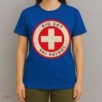 Big Sky Montana Ski Patrol Skiing Gift T-Shirt thumb 4