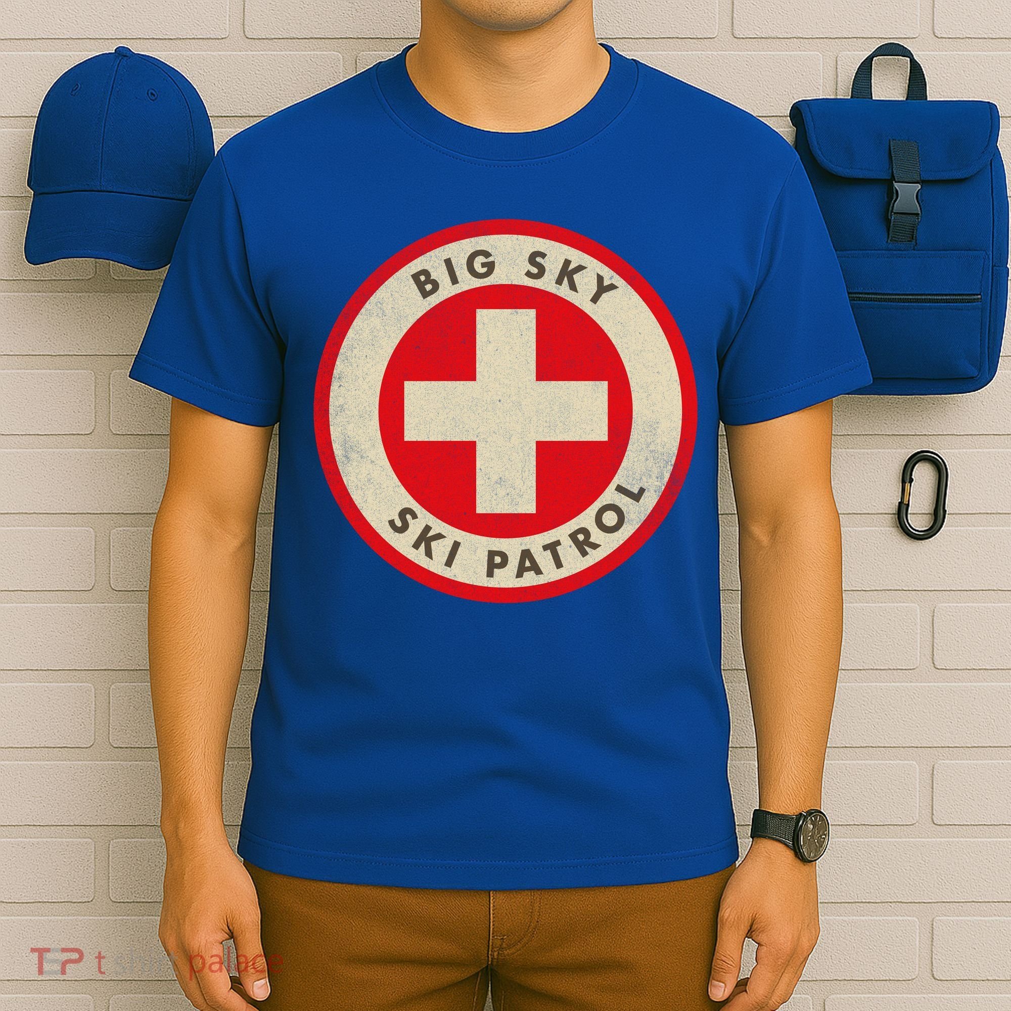 Big Sky Montana Ski Patrol Skiing Gift T-Shirt