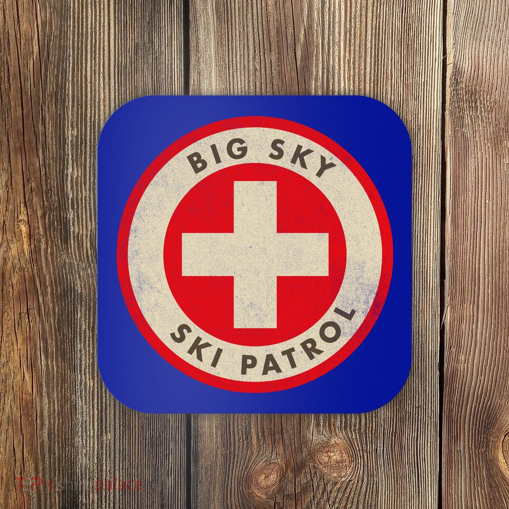 Big Sky Montana Ski Patrol Skiing Gift Coaster
