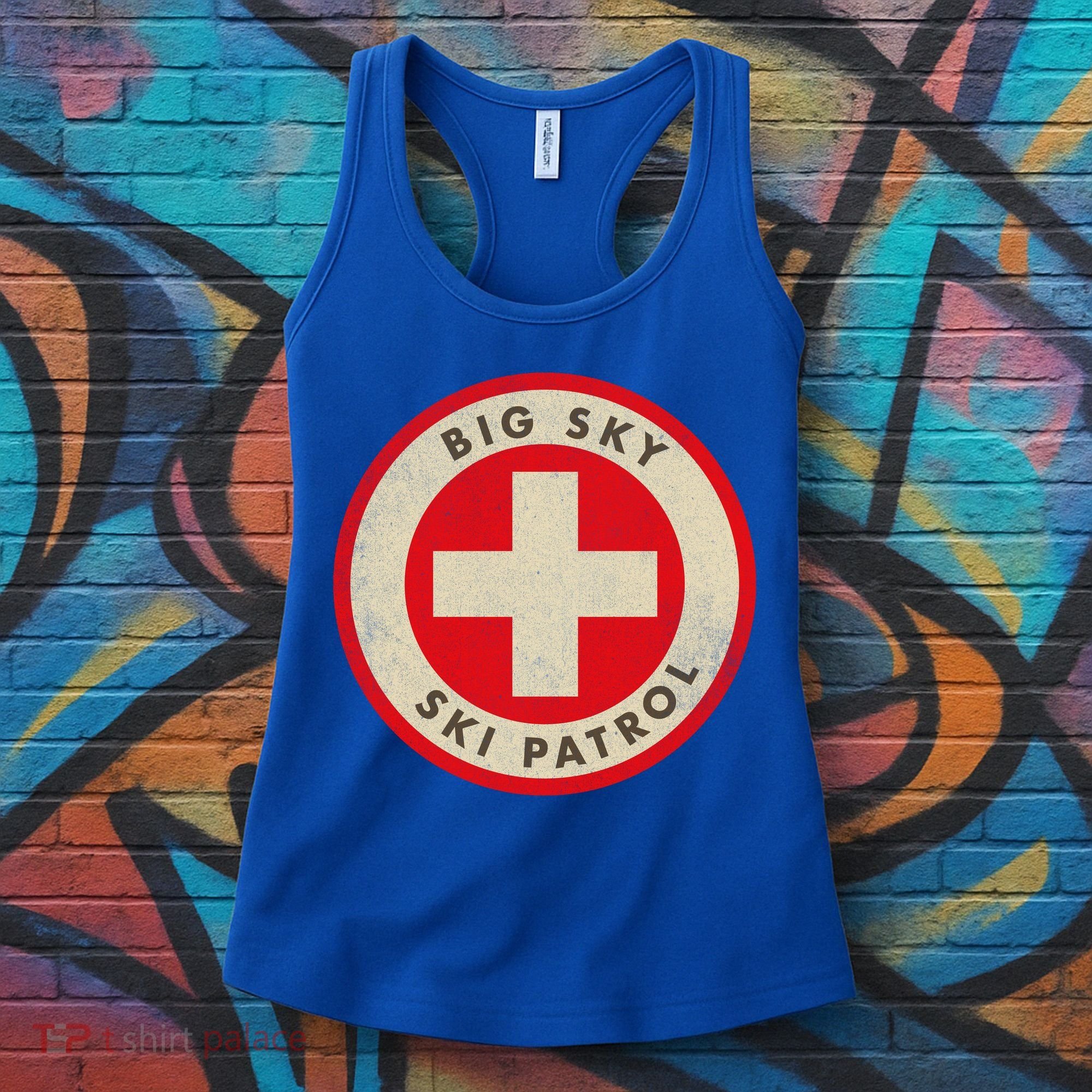 Big Sky Montana Ski Patrol Skiing Gift Women's Tank Top
