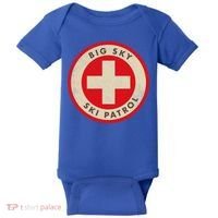 Big Sky Montana Ski Patrol Skiing Gift Baby Bodysuit thumb 0