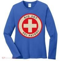 Big Sky Montana Ski Patrol Skiing Gift Women's Long Sleeve Shirt thumb 0
