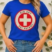 Big Sky Montana Ski Patrol Skiing Gift Women's T-Shirt thumb 2