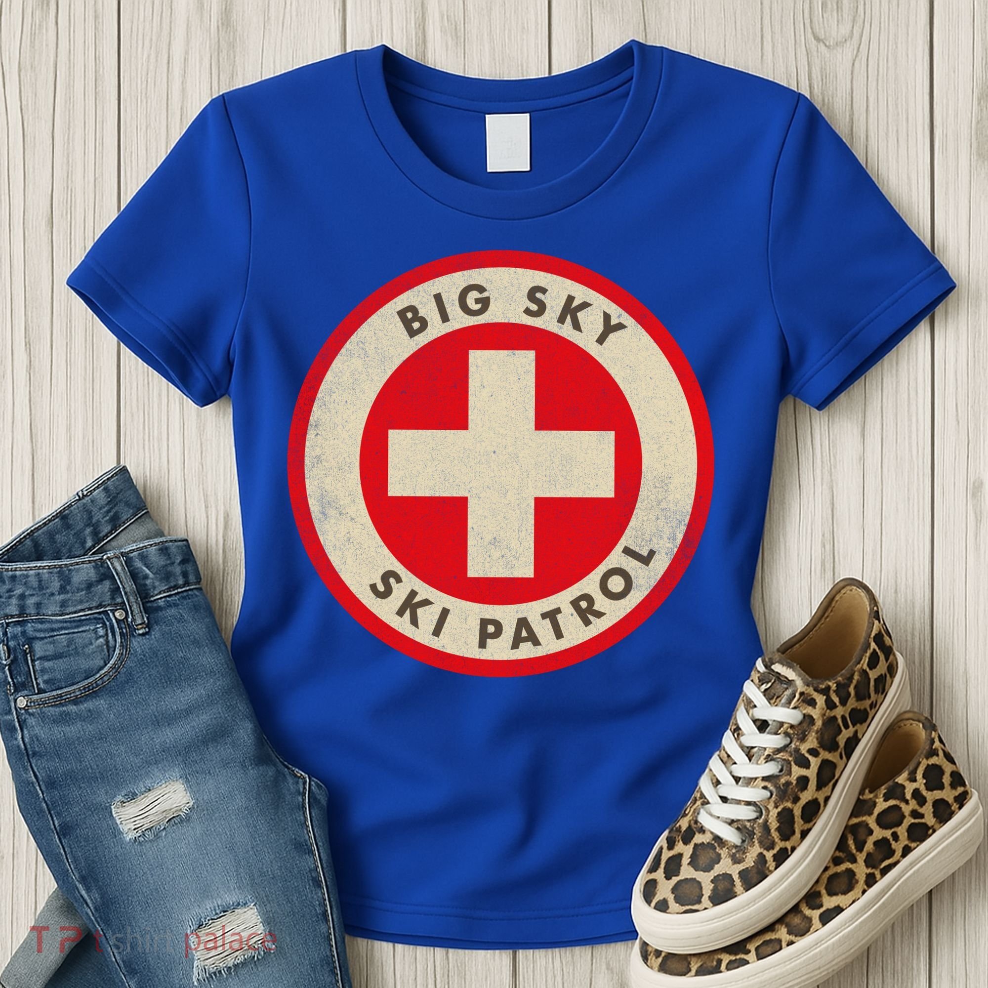 Big Sky Montana Ski Patrol Skiing Gift Women's T-Shirt
