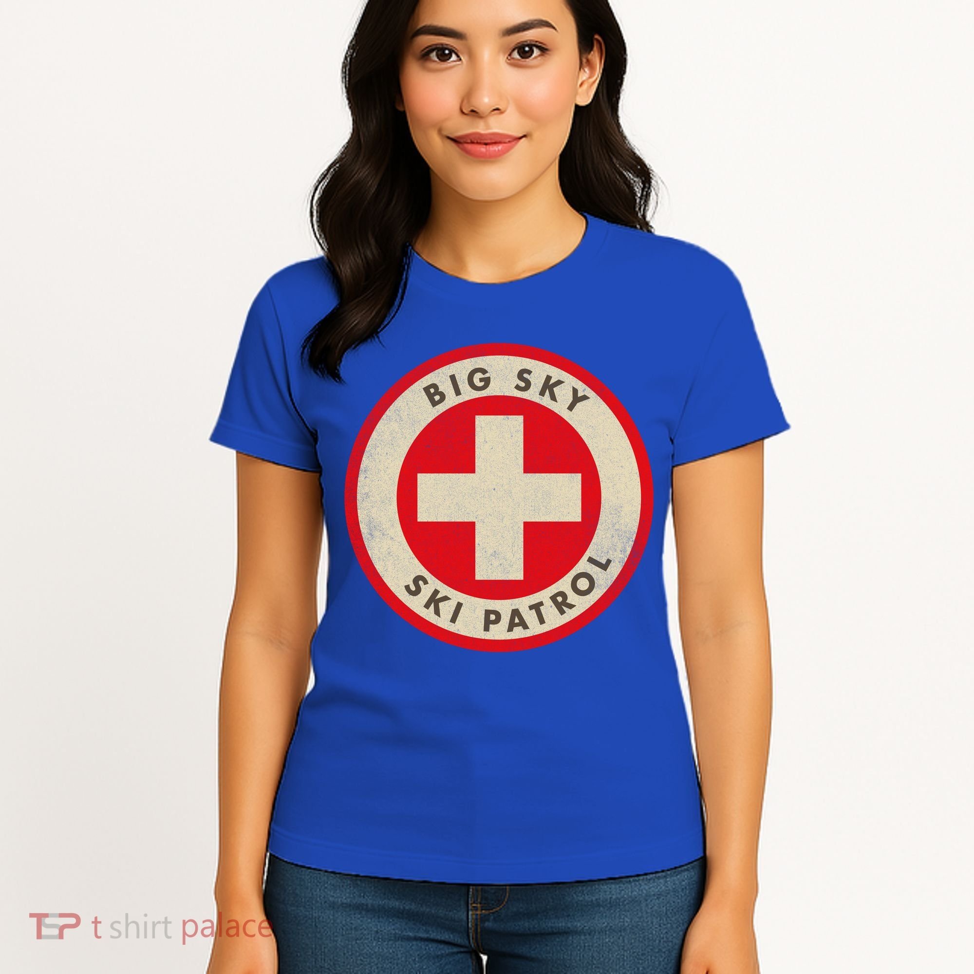 Big Sky Montana Ski Patrol Skiing Gift Women's T-Shirt