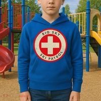 Big Sky Montana Ski Patrol Skiing Gift Kids Hoodie thumb 2