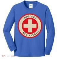 Big Sky Montana Ski Patrol Skiing Gift Kids Long Sleeve Shirt thumb 0