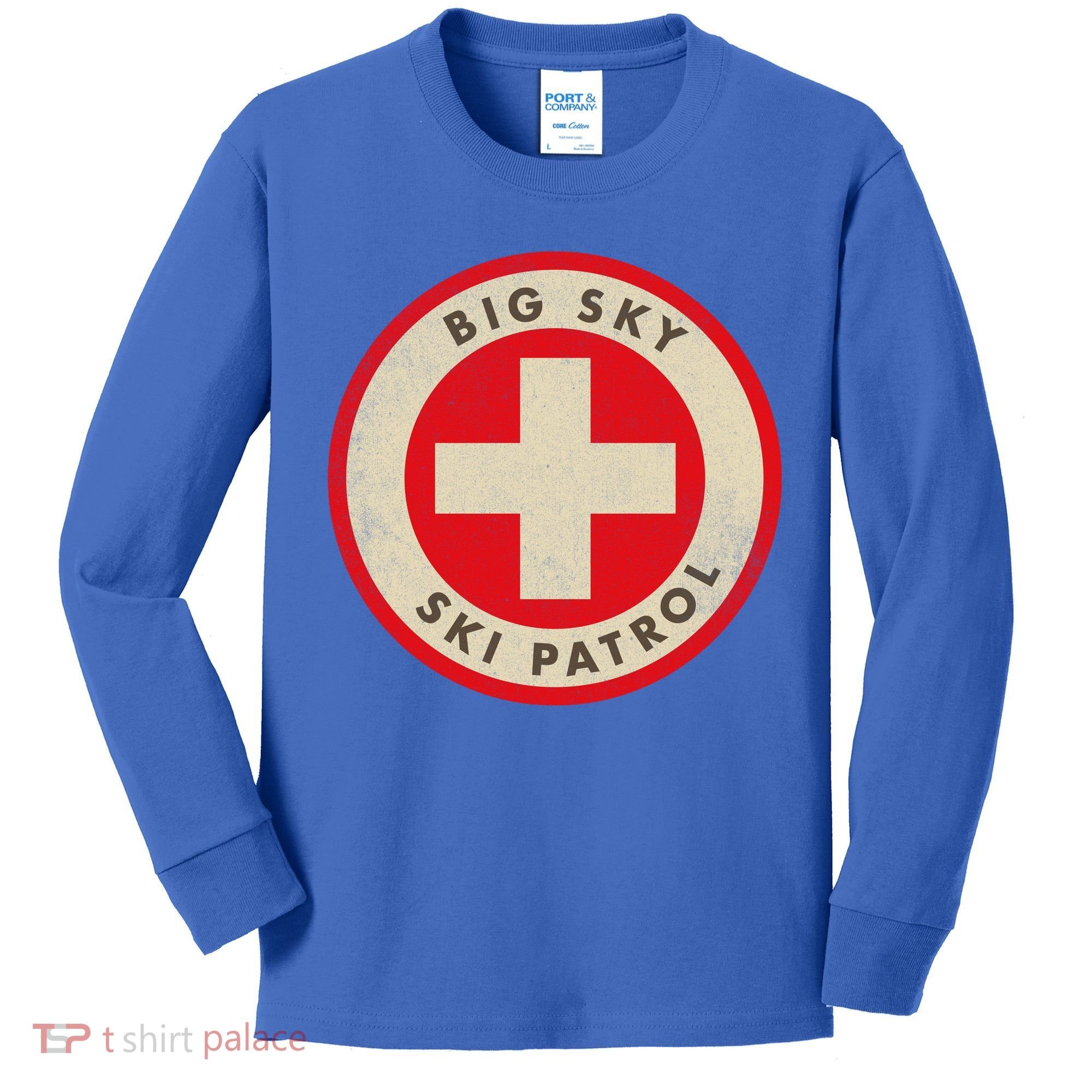 Big Sky Montana Ski Patrol Skiing Gift Kids Long Sleeve Shirt