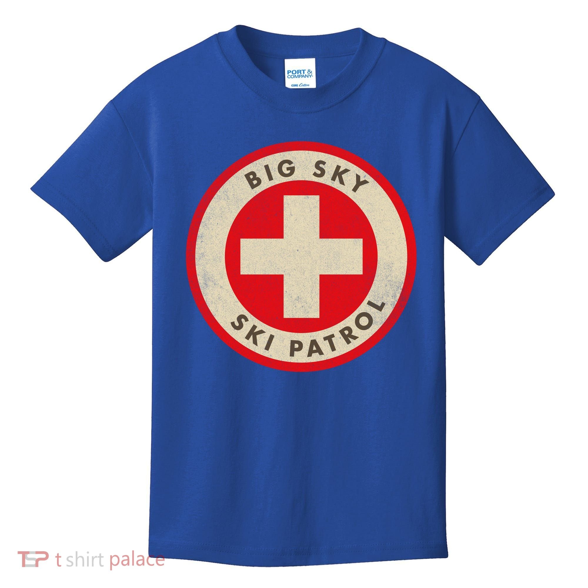 Big Sky Montana Ski Patrol Skiing Gift Kids T-Shirt