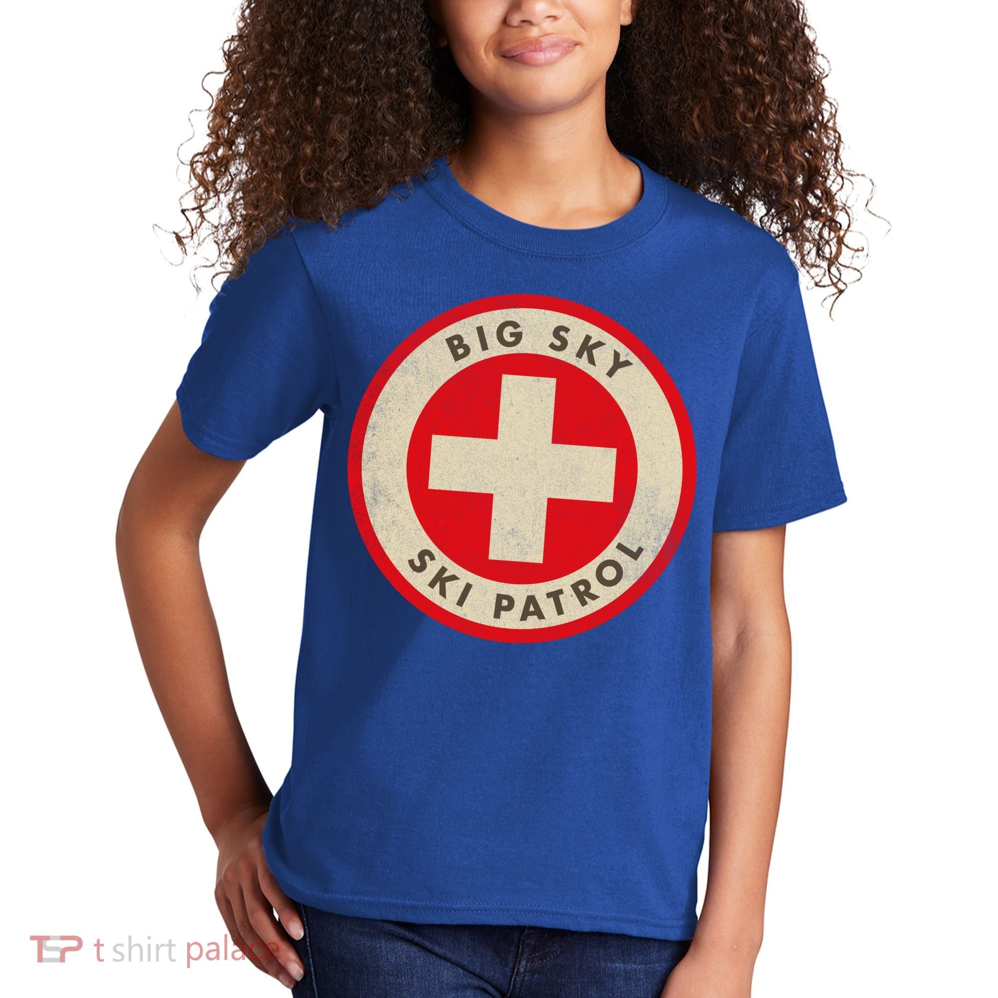 Big Sky Montana Ski Patrol Skiing Gift Kids T-Shirt