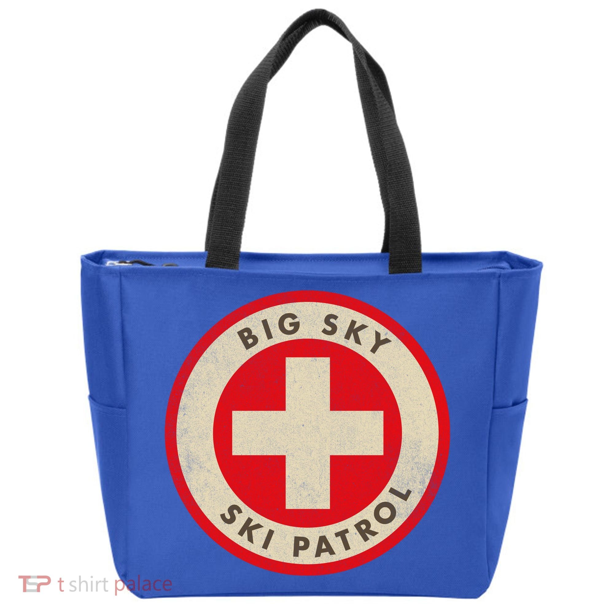 Big Sky Montana Ski Patrol Skiing Gift Tote Bag