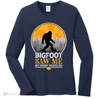 Bigfoot Saw Me But Nobody Believes Him | Sasquatch Women's Long Sleeve Shirt thumb 0