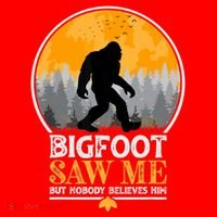Bigfoot Saw Me But Nobody Believes Him | Sasquatch Santa Hat thumb 1
