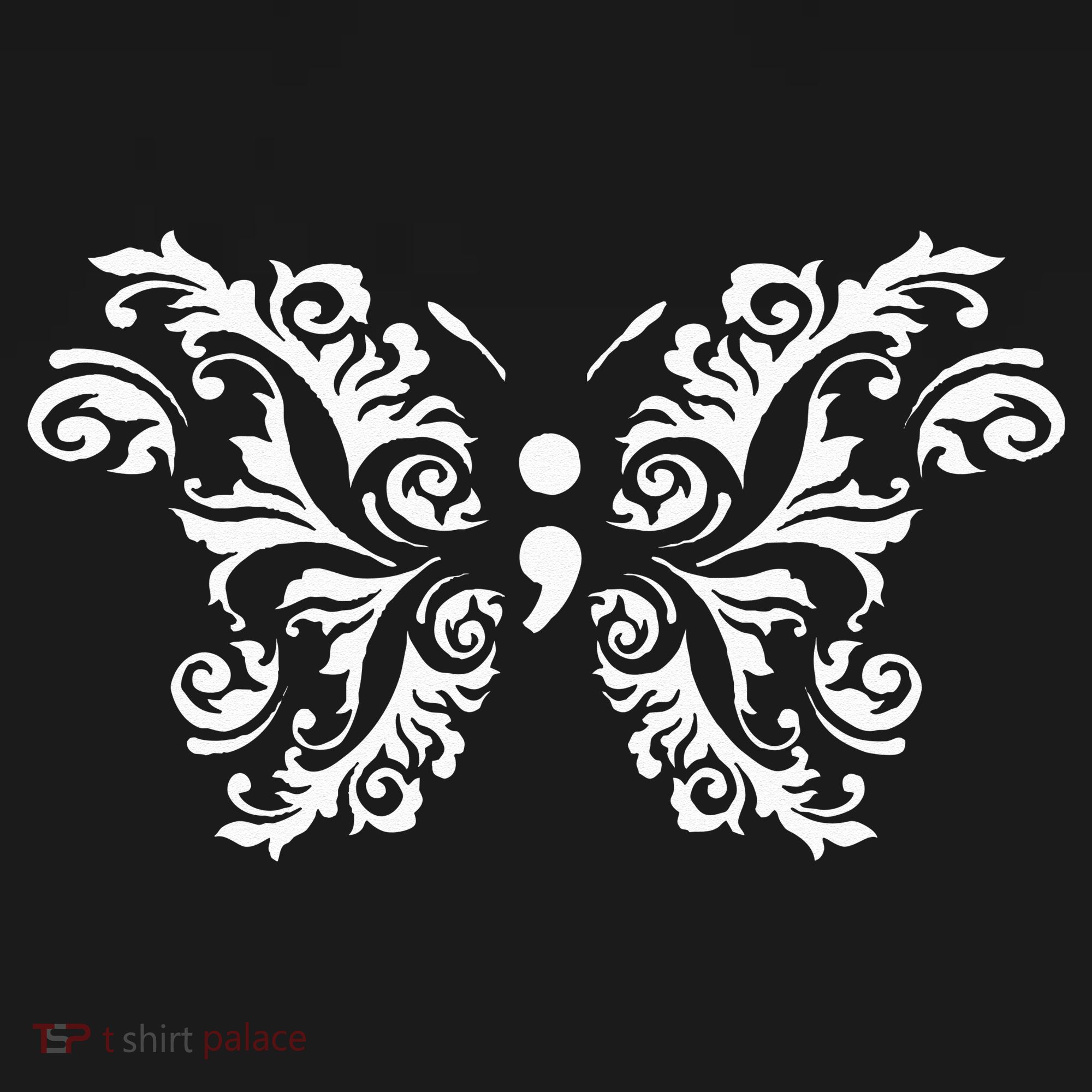 Butterfly Semicolon Mental Health Awareness Warrior Suicide T-Shirt