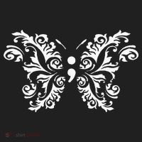 Butterfly Semicolon Mental Health Awareness Warrior Suicide Golf Towel thumb 3