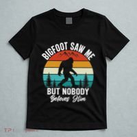 Bigfoot Saw Me But Nobody Believes Him Funny Sasquatch Retro T-Shirt thumb 5
