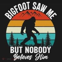 Bigfoot Saw Me But Nobody Believes Him Funny Sasquatch Retro Pajama Set thumb 2