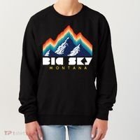 Big Sky Montana Usa Ski Retro Gift Women's Sweatshirt thumb 0