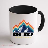 Big Sky Montana Usa Ski Retro Gift Coffee Mug thumb 1