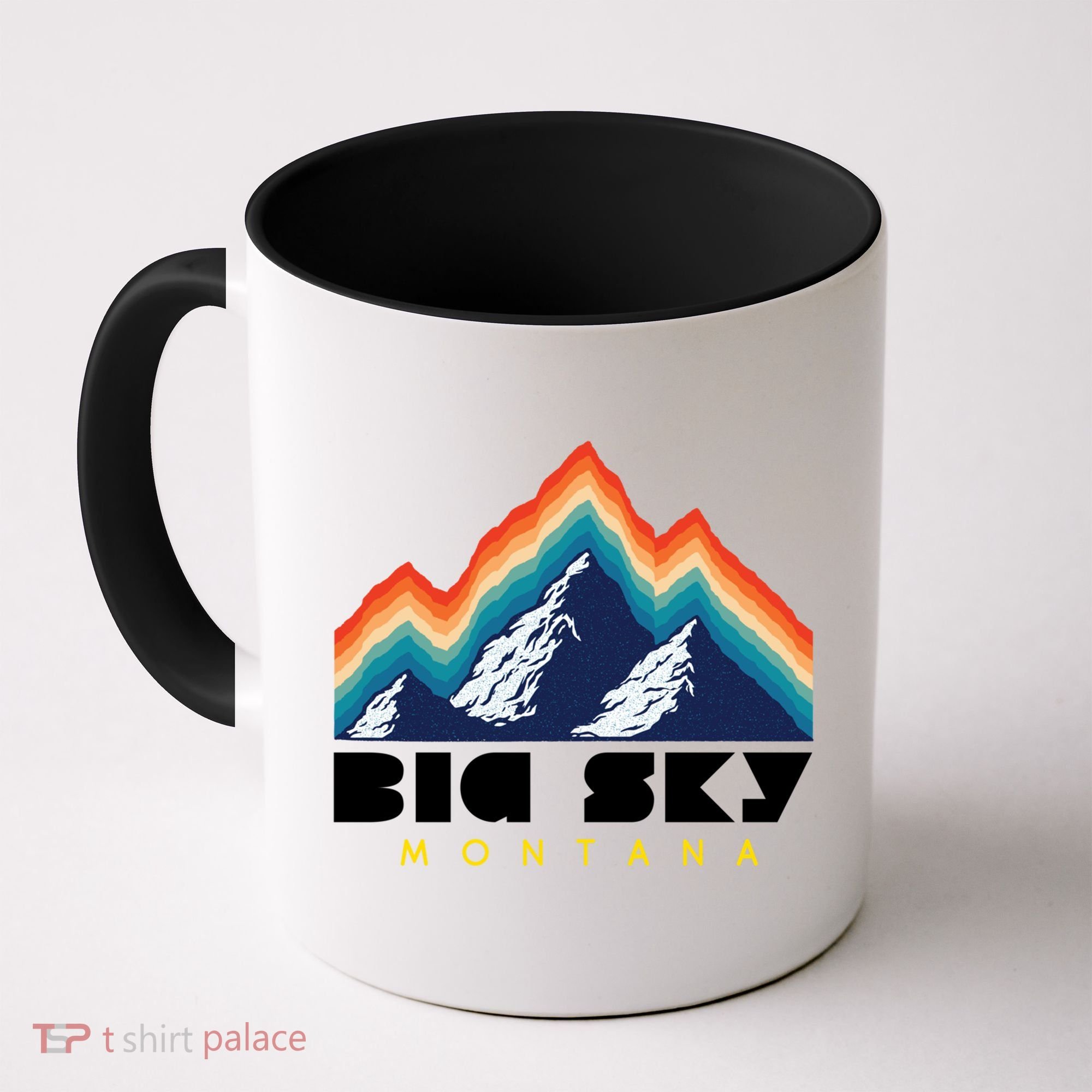 Big Sky Montana Usa Ski Retro Gift Coffee Mug