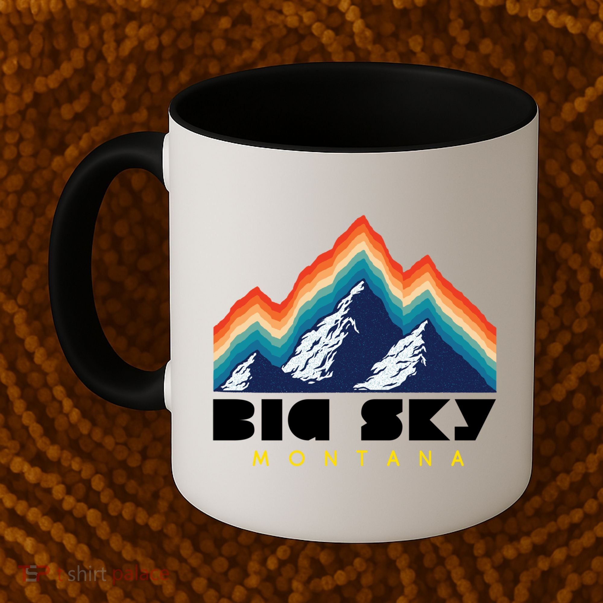 Big Sky Montana Usa Ski Retro Gift Coffee Mug
