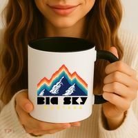 Big Sky Montana Usa Ski Retro Gift Coffee Mug thumb 3