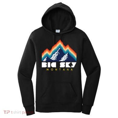 Big Sky Montana Usa Ski Retro Gift Women's Hoodie