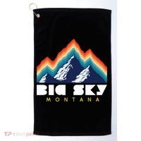 Big Sky Montana Usa Ski Retro Gift Golf Towel thumb 0