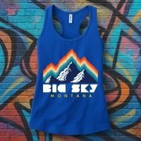 Big Sky Montana Usa Ski Retro Gift Women's Tank Top thumb 3