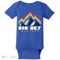 Big Sky Montana Usa Ski Retro Gift Baby Bodysuit thumb 0
