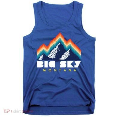 Big Sky Montana Usa Ski Retro Gift Tank Top